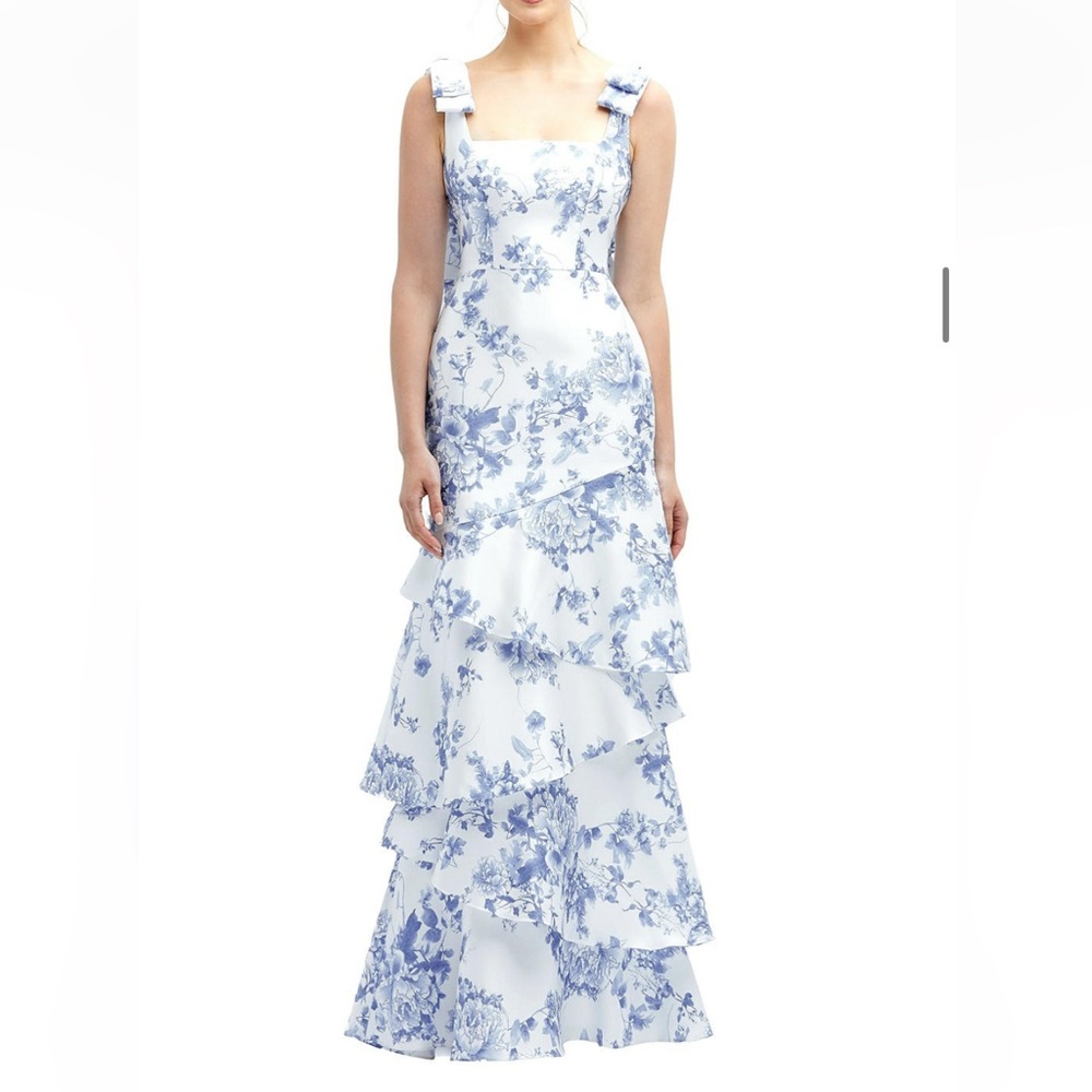 DESSY Collection Cottage Rose Larkspur Bella Bridesmaids Dress in Satin Twill